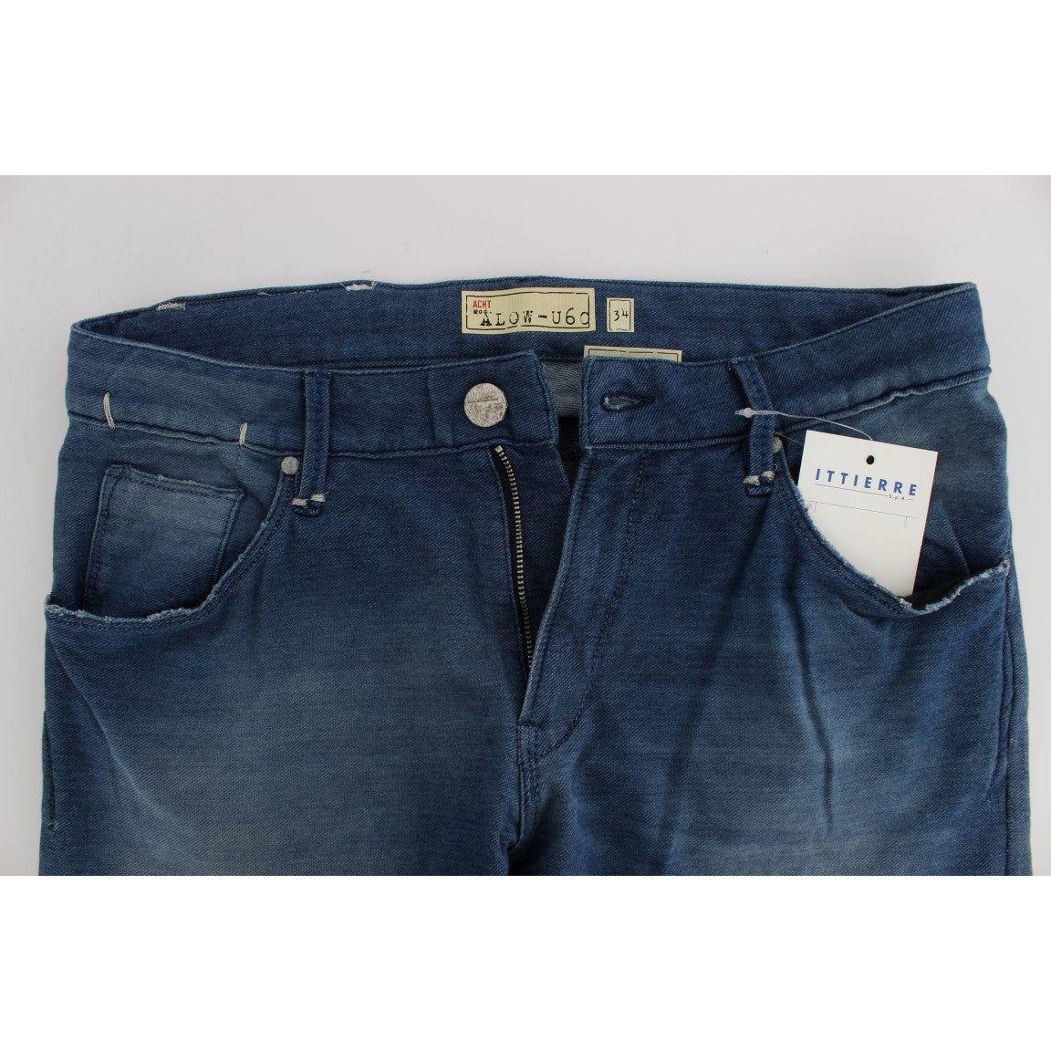 بنطلون جينز إيطالي أزرق اللون من Acht Slim Fit