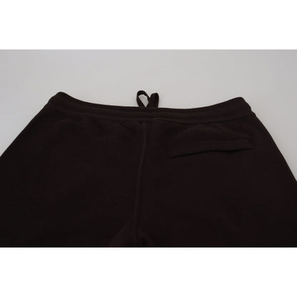 Dolce & Gabbana Brown Cashmere Trousers Bottoms Drawstring Pants Dolce & Gabbana
