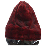 Dolce & Gabbana Bordeaux Hamster Fur Crochet Hood Scarf Hat MS809