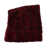 Dolce & Gabbana Bordeaux Hamster Fur Crochet Hood Scarf Hat MS809