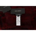Dolce & Gabbana Bordeaux Hamster Fur Crochet Hood Scarf Hat MS809