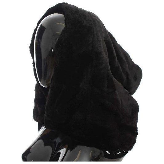 Dolce & Gabbana Black Weasel Fur Crochet Hood Scarf Hat 1728,67345645728,Accessories,Black,Dolce & Gabbana,Hats - Accessories,Hats - Women - Accessories,Material: 100% Weasel Fur,New with tags,Scarves - Accessories,Scarves - Women - Accessories,Women,Wome