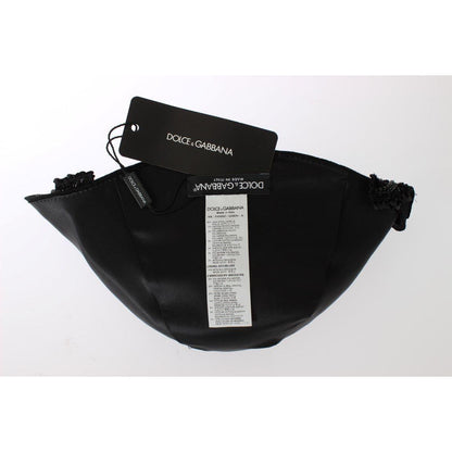 Dolce & Gabbana Black Crystal Gold Cherries Brooch Hat 10% Nylon,12% Viscose,1728,2% Silk,4% Acetate,4% Polyester,67345645728,8% Cotton,Accessories,Black,Dolce & Gabbana,Hats - Accessories,Hats - Women - Accessories,Material: 60% Wool,New with tags,Women,