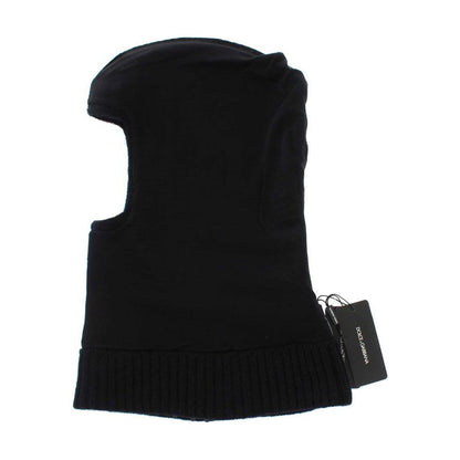 Dolce & Gabbana Black Knitted Sequin Hood Scarf Hat 1728,20% Glass,30% Plastic,5% Rayon,67345645728,Accessories,Black,Dolce & Gabbana,Hats - Accessories,Hats - Women - Accessories,Material: 45% Wool,New with tags,Scarves - Accessories,Scarves - Women - Ac