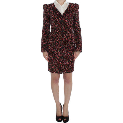 BENCIVENGA Black Multicolor Floral Suit 1728,32% Rayon,5% Spandex,67345645728,BENCIVENGA,Clothing,L,Material: 63% Plyester,Multicolor,New with tags,Skirt Suits - Suits & Blazers - Clothing,Skirts - Women - Clothing,Suits & Blazers - Clothing,Suits & Blaze