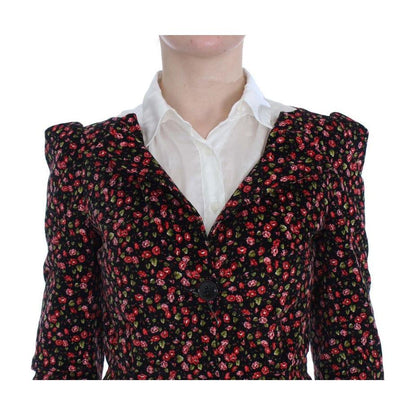 BENCIVENGA Black Multicolor Floral Suit 1728,32% Rayon,5% Spandex,67345645728,BENCIVENGA,Clothing,L,Material: 63% Plyester,Multicolor,New with tags,Skirt Suits - Suits & Blazers - Clothing,Skirts - Women - Clothing,Suits & Blazers - Clothing,Suits & Blaze