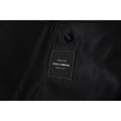 Dolce & Gabbana Black Double Breasted Coat Blazer Jacket Dolce & Gabbana