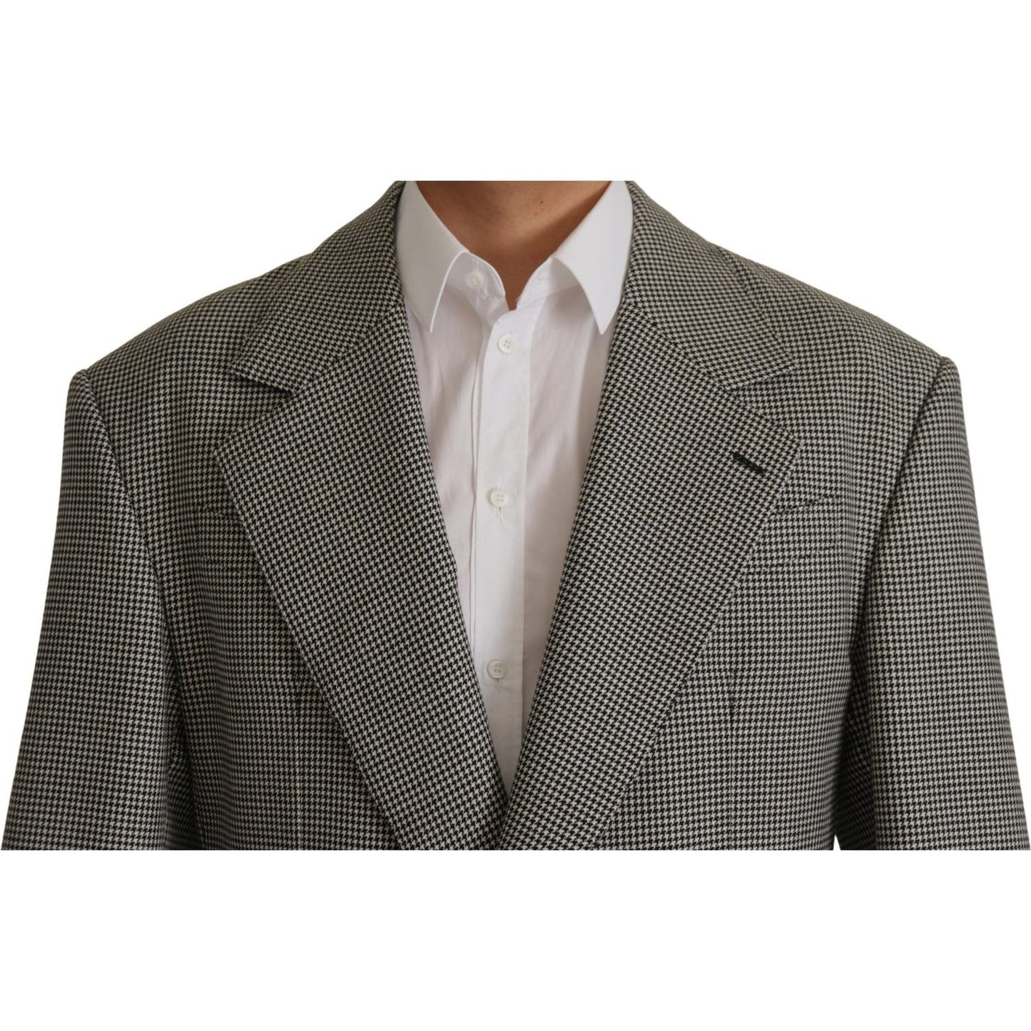 Dolce & Gabbana Gray Checkered Single Breasted Jacket Blazer Dolce & Gabbana