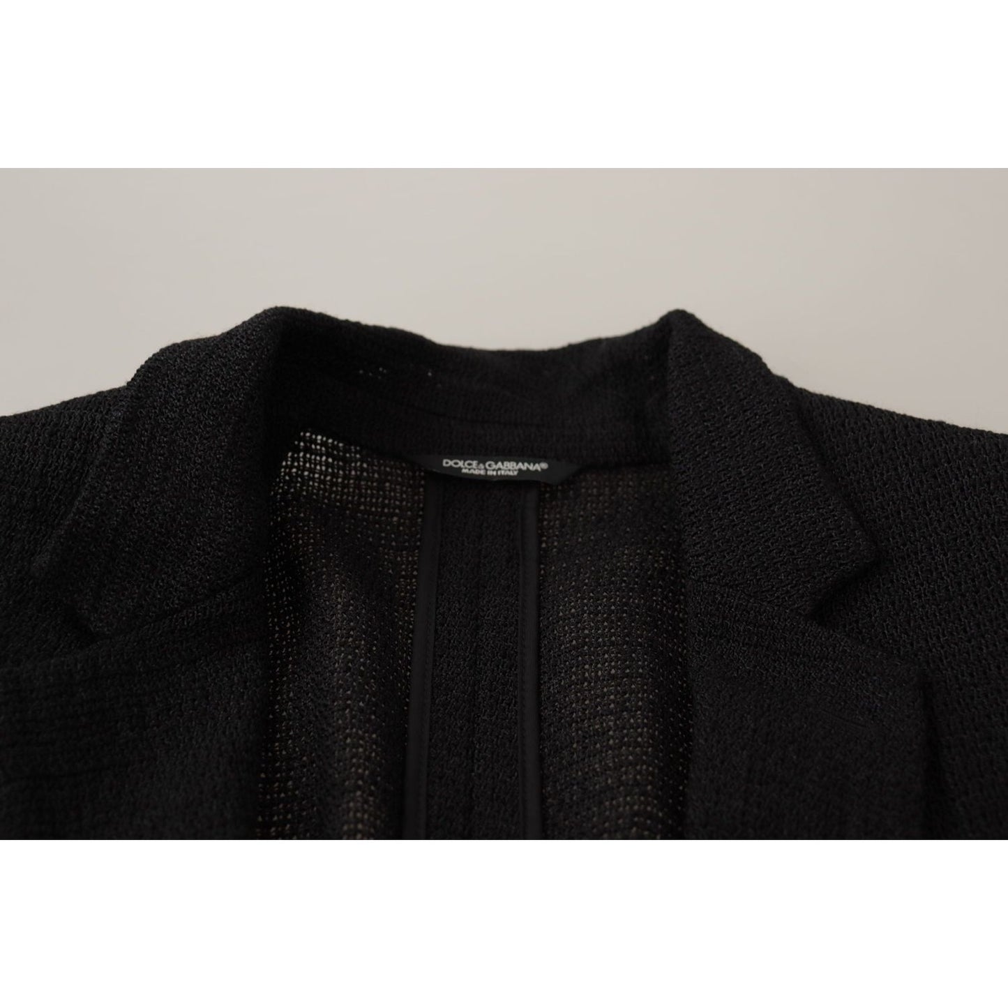 Dolce & Gabbana Black Single Breasted Coat Men Blazer Dolce & Gabbana