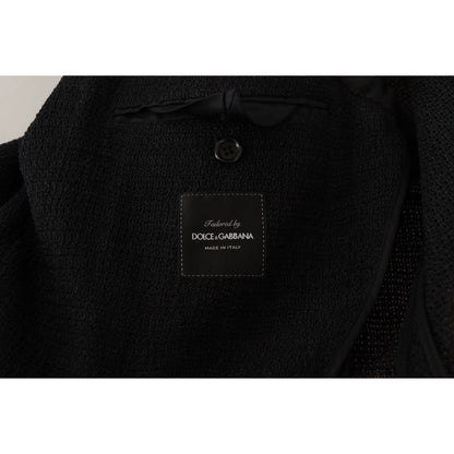Dolce & Gabbana Black Single Breasted Coat Men Blazer Dolce & Gabbana