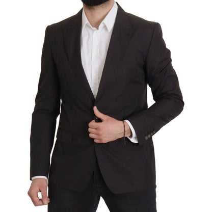 Dolce & Gabbana Black Single Breasted TAORMINA Breasted Blazer Dolce & Gabbana