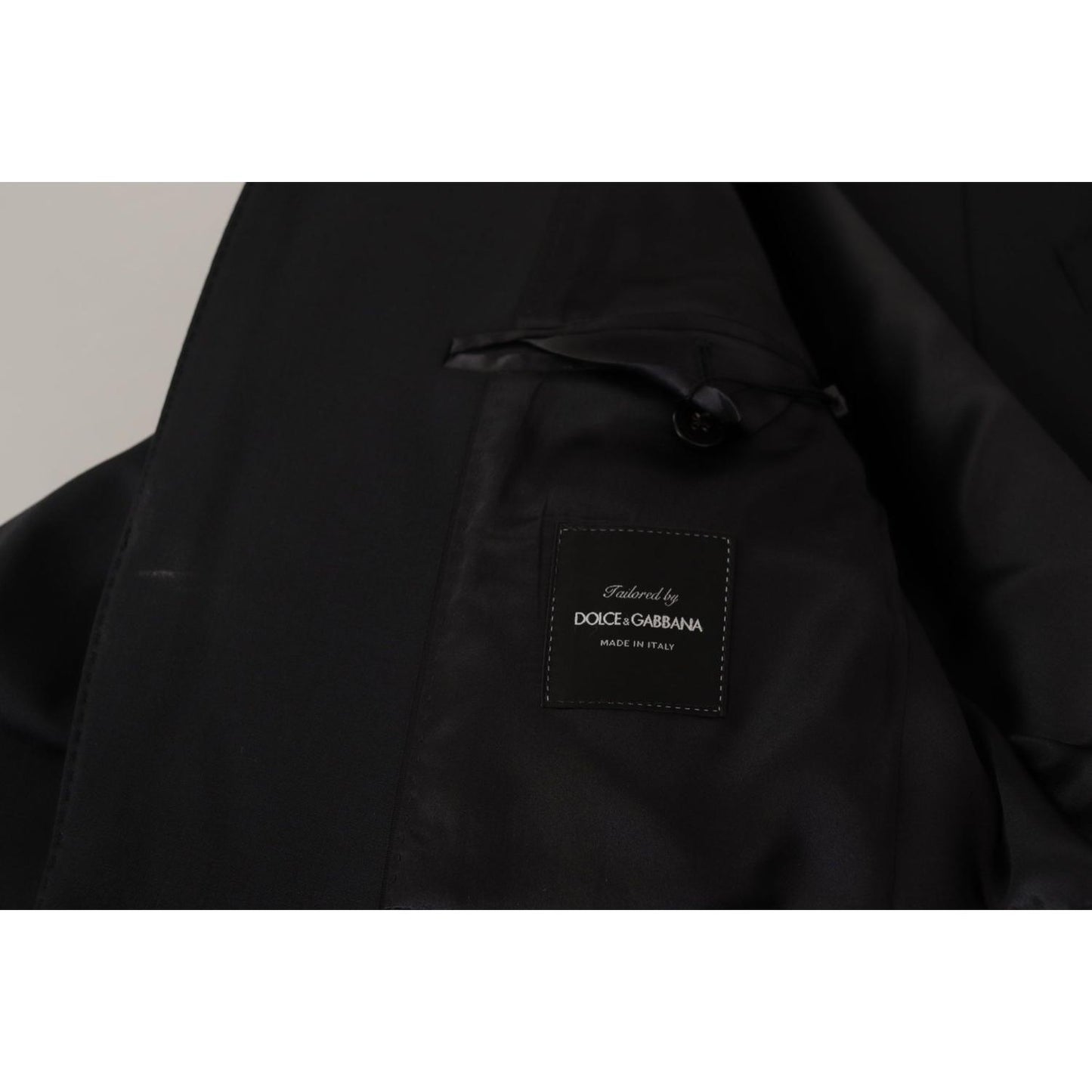 Dolce & Gabbana Black Wool Single Breasted Coat Men Blazer Dolce & Gabbana