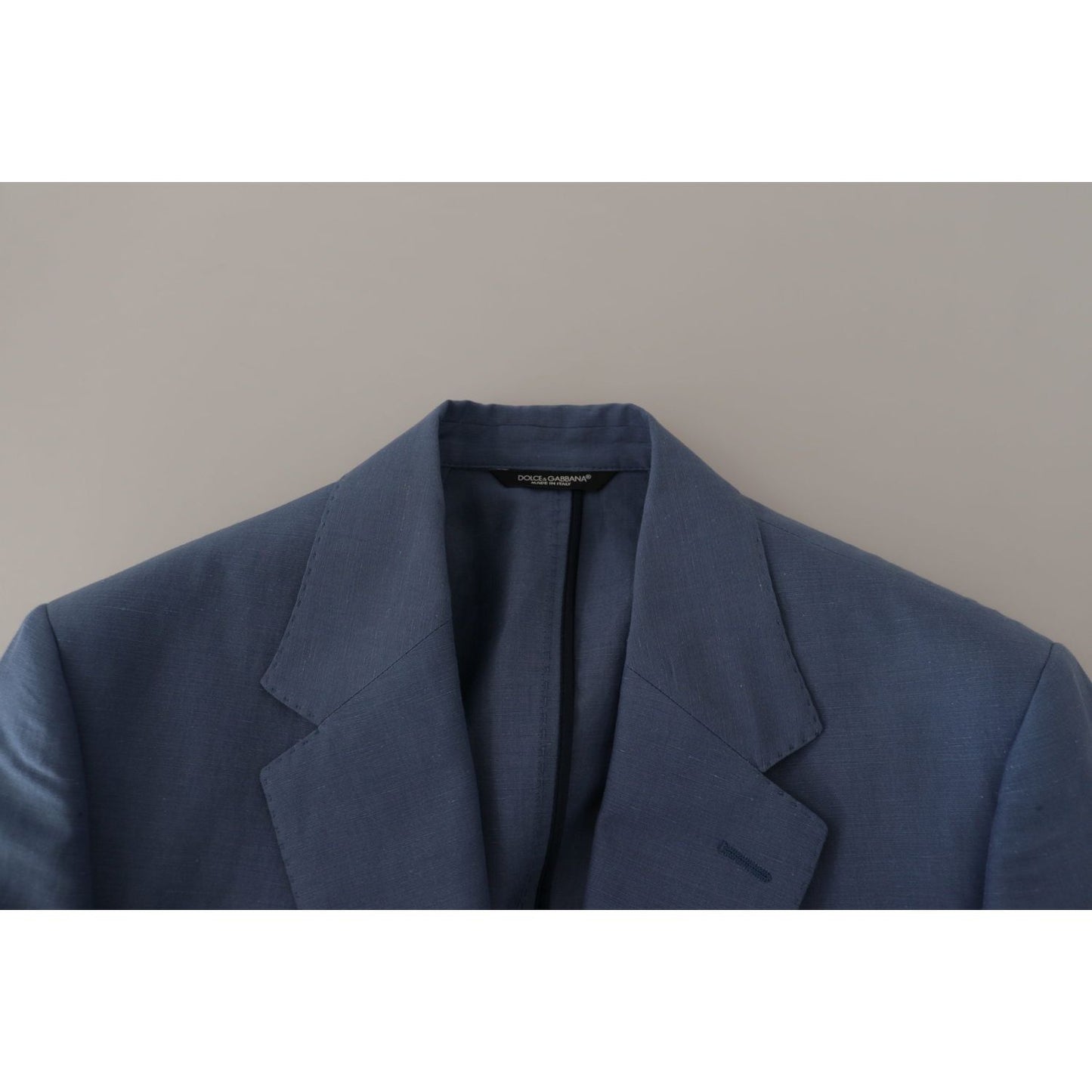 Dolce & Gabbana Blue Single Breasted Logo Blazer Jacket Dolce & Gabbana