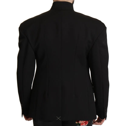 Dolce & Gabbana Black Wool Single Breasted Jacket Blazer Dolce & Gabbana