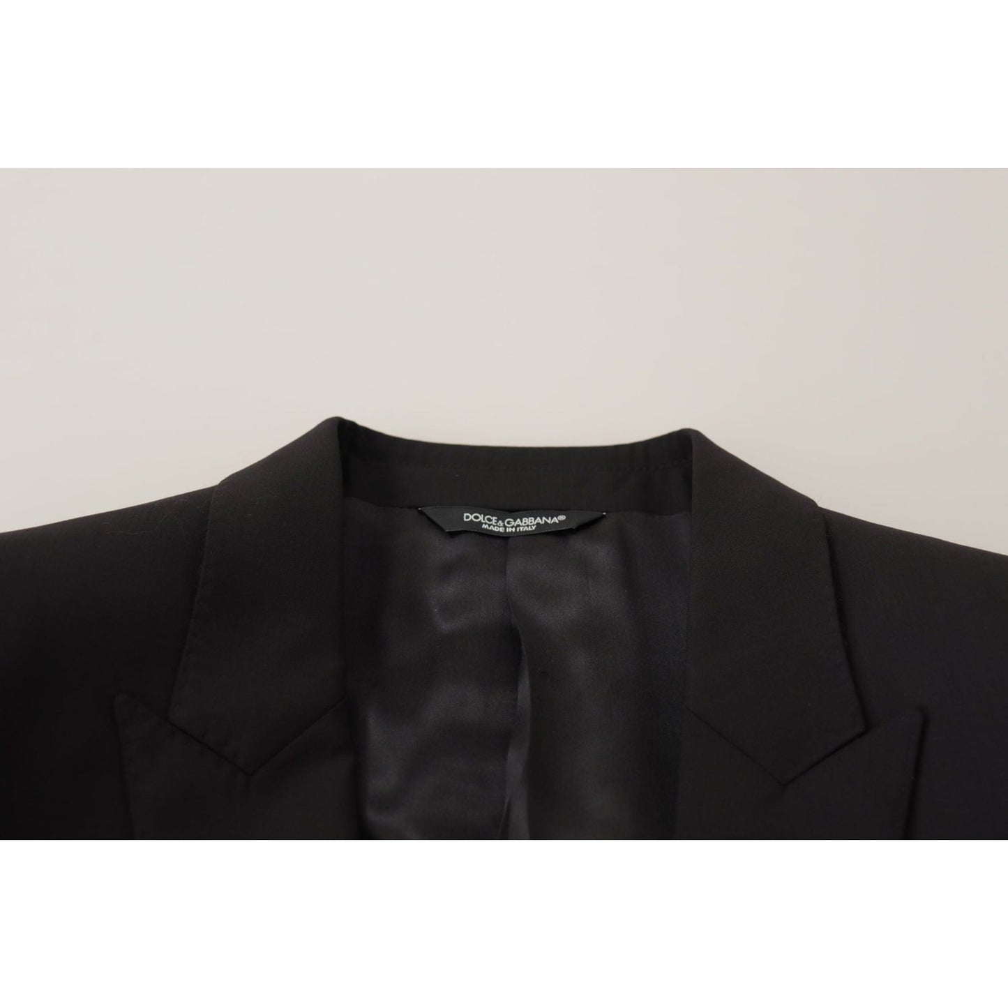 Dolce & Gabbana Black Single Breasted Jacket MARTINI Blazer Dolce & Gabbana