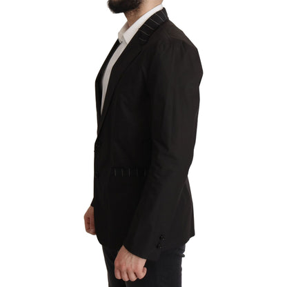 Dolce & Gabbana Black Cotton Single Breasted Blazer Jacket Dolce & Gabbana