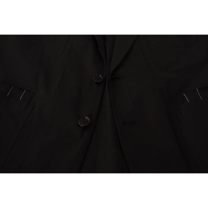 Dolce & Gabbana Black Cotton Single Breasted Blazer Jacket Dolce & Gabbana