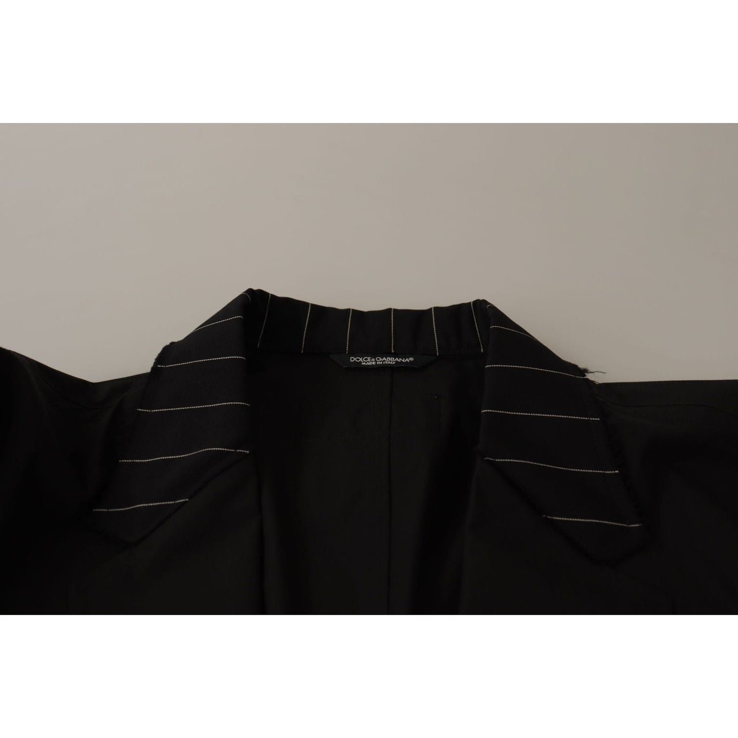 Dolce & Gabbana Black Cotton Single Breasted Blazer Jacket Dolce & Gabbana