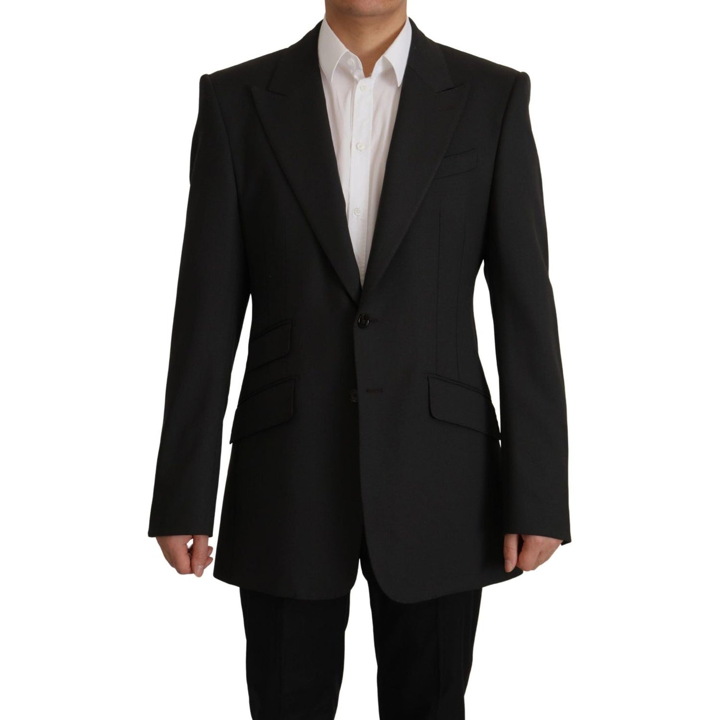 Dolce & Gabbana Black Wool Single Breasted Blazer v Dolce & Gabbana