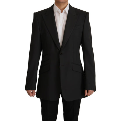 Dolce & Gabbana Black Wool Single Breasted Blazer v Dolce & Gabbana