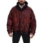 Dolce & Gabbana Bordeaux Cotton Hooded Full Zip Jacket JKT3354- 50