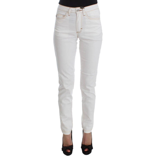 Cavalli White Cotton Blend Slim Fit Jeans 1728,2% Elastan,67345645728,Cavalli,Clothing,Jeans & Pants - Women - Clothing,Jeans Denim - Clothing,Material: 98% Cotton,New with tags,Slim Fit Jeans - Jeans Denim - Clothing,W26,White,Women,Women - Clothing