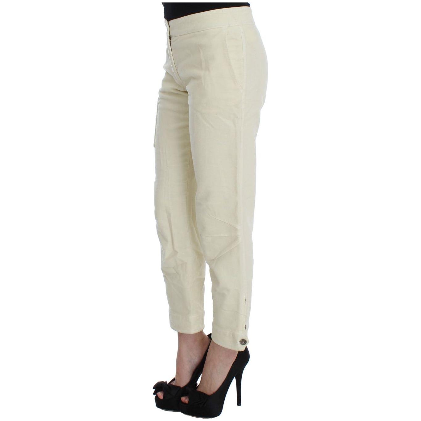 Ermanno Scervino Beige Cotton Capri Cropped Cargo Pants 1728,67345645728,Beige,Cargo Pants - Pants - Clothing,Clothing,Ermanno Scervino,IT38|XS,IT40|S,Jeans & Pants - Women - Clothing,Material: 100% Cotton,Pants - Clothing,Preowned / Defect,Women,Women -