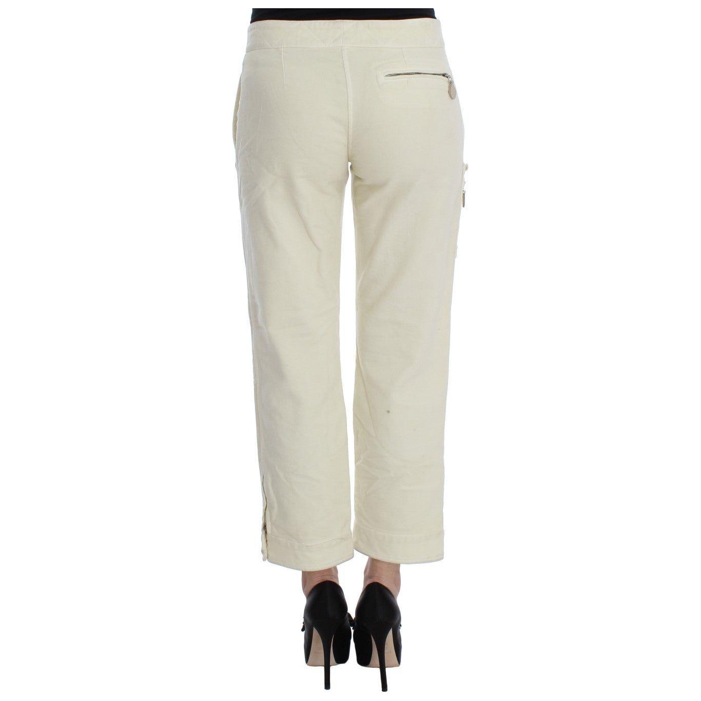 Ermanno Scervino Beige Cotton Capri Cropped Cargo Pants 1728,67345645728,Beige,Cargo Pants - Pants - Clothing,Clothing,Ermanno Scervino,IT38|XS,IT40|S,Jeans & Pants - Women - Clothing,Material: 100% Cotton,Pants - Clothing,Preowned / Defect,Women,Women -