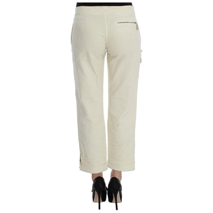 Ermanno Scervino Beige Cotton Capri Cropped Cargo Pants 1728,67345645728,Beige,Cargo Pants - Pants - Clothing,Clothing,Ermanno Scervino,IT38|XS,IT40|S,Jeans & Pants - Women - Clothing,Material: 100% Cotton,Pants - Clothing,Preowned / Defect,Women,Women -