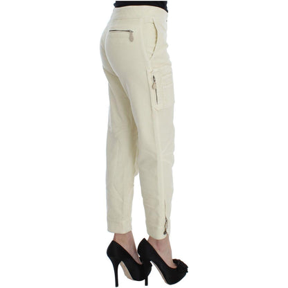 Ermanno Scervino Beige Cotton Capri Cropped Cargo Pants 1728,67345645728,Beige,Cargo Pants - Pants - Clothing,Clothing,Ermanno Scervino,IT38|XS,IT40|S,Jeans & Pants - Women - Clothing,Material: 100% Cotton,Pants - Clothing,Preowned / Defect,Women,Women -