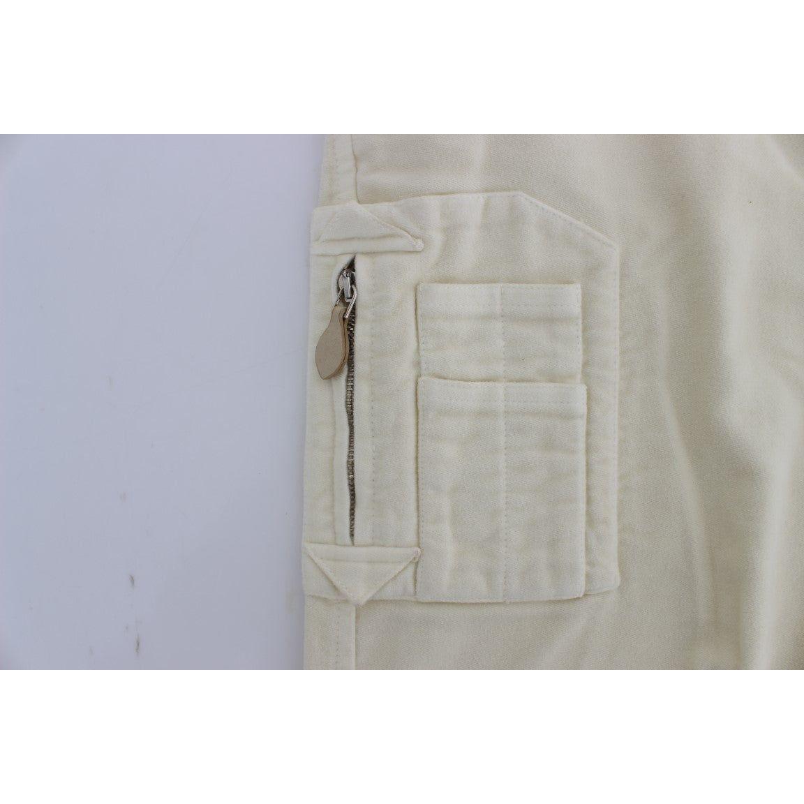Ermanno Scervino Beige Cotton Capri Cropped Cargo Pants 1728,67345645728,Beige,Cargo Pants - Pants - Clothing,Clothing,Ermanno Scervino,IT38|XS,IT40|S,Jeans & Pants - Women - Clothing,Material: 100% Cotton,Pants - Clothing,Preowned / Defect,Women,Women -