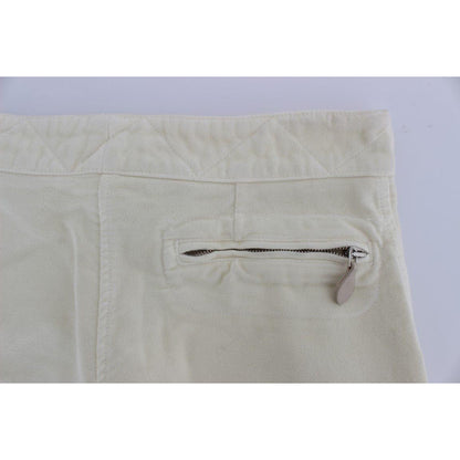 Ermanno Scervino Beige Cotton Capri Cropped Cargo Pants 1728,67345645728,Beige,Cargo Pants - Pants - Clothing,Clothing,Ermanno Scervino,IT38|XS,IT40|S,Jeans & Pants - Women - Clothing,Material: 100% Cotton,Pants - Clothing,Preowned / Defect,Women,Women -