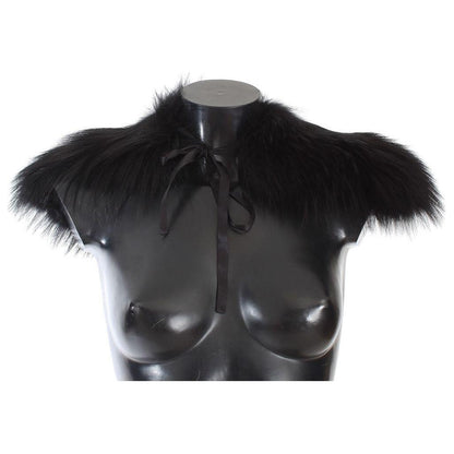 Dolce & Gabbana Black Fox Fur Collar Scarf 1728,67345645728,Accessories,Black,Dolce & Gabbana,IT36|XXS,IT38|XS,IT40|S,IT42|M,Material: 100% Fox Fur Argentata,New with tags,Scarves - Accessories,Scarves - Scarves - Accessories,Scarves - Women - Accessories