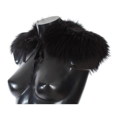 Dolce & Gabbana Black Fox Fur Collar Scarf 1728,67345645728,Accessories,Black,Dolce & Gabbana,IT36|XXS,IT38|XS,IT40|S,IT42|M,Material: 100% Fox Fur Argentata,New with tags,Scarves - Accessories,Scarves - Scarves - Accessories,Scarves - Women - Accessories