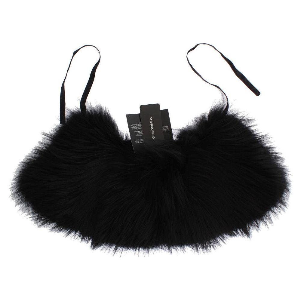 Dolce & Gabbana Black Fox Fur Collar Scarf 1728,67345645728,Accessories,Black,Dolce & Gabbana,IT36|XXS,IT38|XS,IT40|S,IT42|M,Material: 100% Fox Fur Argentata,New with tags,Scarves - Accessories,Scarves - Scarves - Accessories,Scarves - Women - Accessories