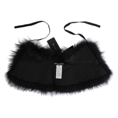 Dolce & Gabbana Black Fox Fur Collar Scarf 1728,67345645728,Accessories,Black,Dolce & Gabbana,IT36|XXS,IT38|XS,IT40|S,IT42|M,Material: 100% Fox Fur Argentata,New with tags,Scarves - Accessories,Scarves - Scarves - Accessories,Scarves - Women - Accessories