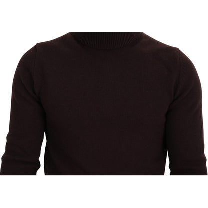 Dolce & Gabbana Brown Wool Turtle Neck Pullover Sweater