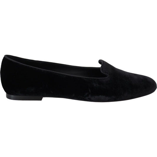 Dolce & Gabbana Elegant Black Silk-Blend Loafers Dolce & Gabbana Black