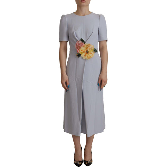 Dolce & Gabbana Elegant Light Blue A-line Dress Dolce & Gabbana Light Slate Gray