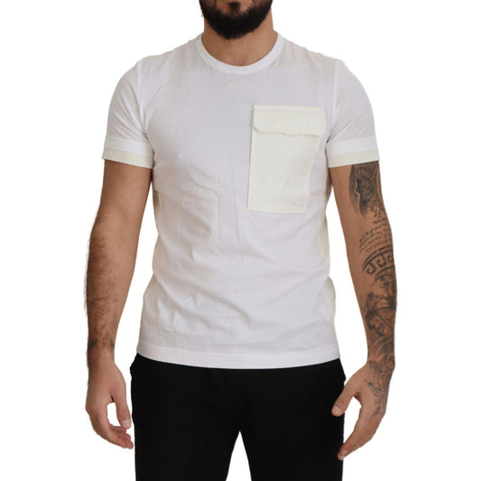 Dolce & Gabbana White Flap Pocket Short Sleeves T-shirt Dolce & Gabbana