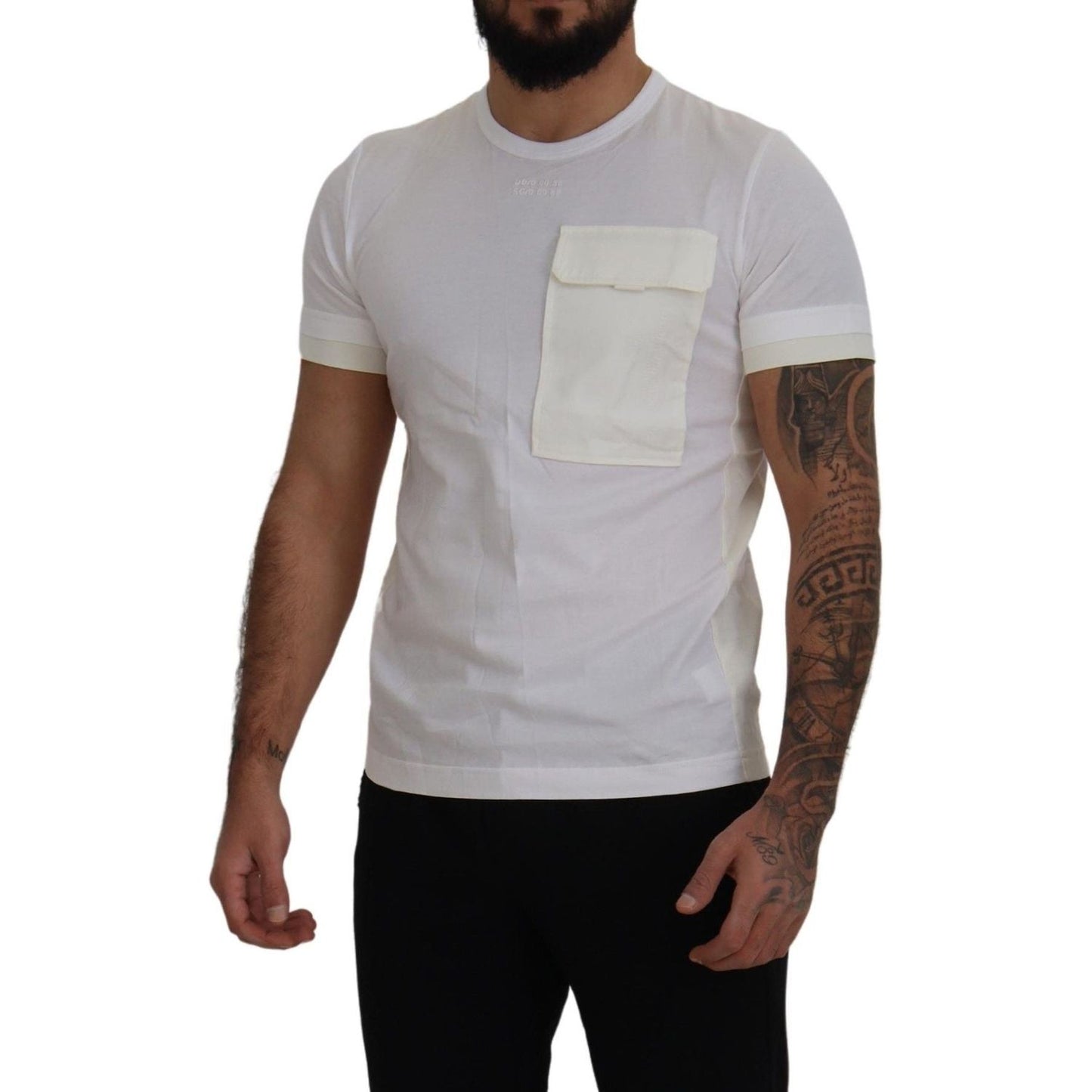 Dolce & Gabbana White Flap Pocket Short Sleeves T-shirt Dolce & Gabbana
