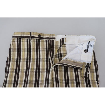 BENCIVENGA Multicolor Checkered Cotton Straight Fit Men Pants 1728,67345645728,BENCIVENGA,Casual Pants - Pants - Clothing,Clothing,IT46 | S,IT48 | M,IT50 | L,IT52 | L,IT54 | XL,Jeans & Pants - Men - Clothing,Material: 80% Cotton 20% Elastane,Men,Men - Clo