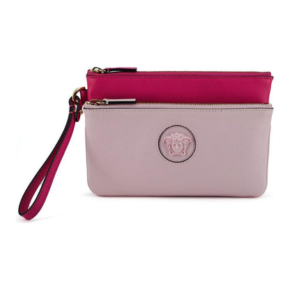 Versace Pink Calf Leather Pouch Bag