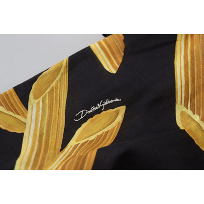 Dolce & Gabbana Black Casual Penne Rigate Linen Casual Shirt