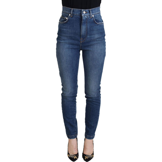 Dolce & Gabbana Elegant Blue Denim Pants - Tailored Fit Dolce & Gabbana Dark Slate Gray
