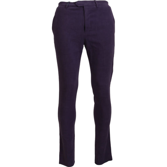 BENCIVENGA Purple Pure Cotton Tapered Mens Pants 1728,67345645728,BENCIVENGA,Casual Pants - Pants - Clothing,Clothing,IT48 | M,Jeans & Pants - Men - Clothing,Material: Pure Cotton,Men,Men - Clothing,New with tags,Pants - Clothing,Purple,Skinny Pants - Pan