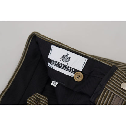 BENCIVENGA Multicolor Striped Pure Cotton Men Pants 1728,67345645728,BENCIVENGA,Clothing,IT46 | S,IT48 | M,IT50 | L,IT52 | L,IT54 | XL,Jeans & Pants - Men - Clothing,Material: Pure Cotton,Men,Men - Clothing,Multicolor,New with tags,Pants - Clothing,Skinny