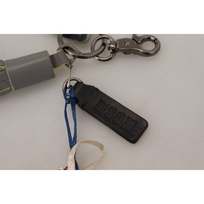 MSGM Multicolor Rocket Ship Silver Tone Metal Keychain