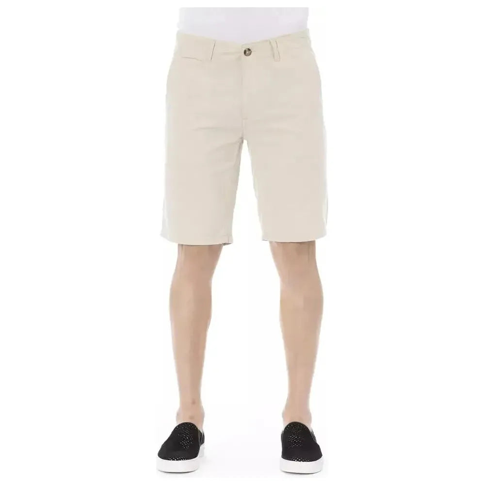 Baldinini Trend Beige Cotton Men Short