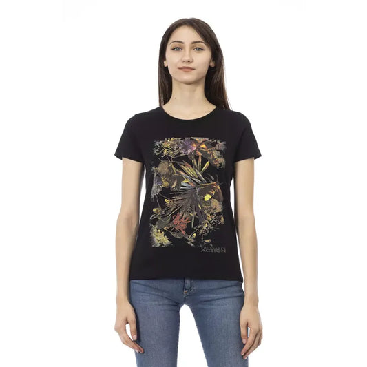 Trussardi Action Black Cotton Women T-Shirt